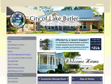 Tablet Screenshot of cityoflakebutler.com